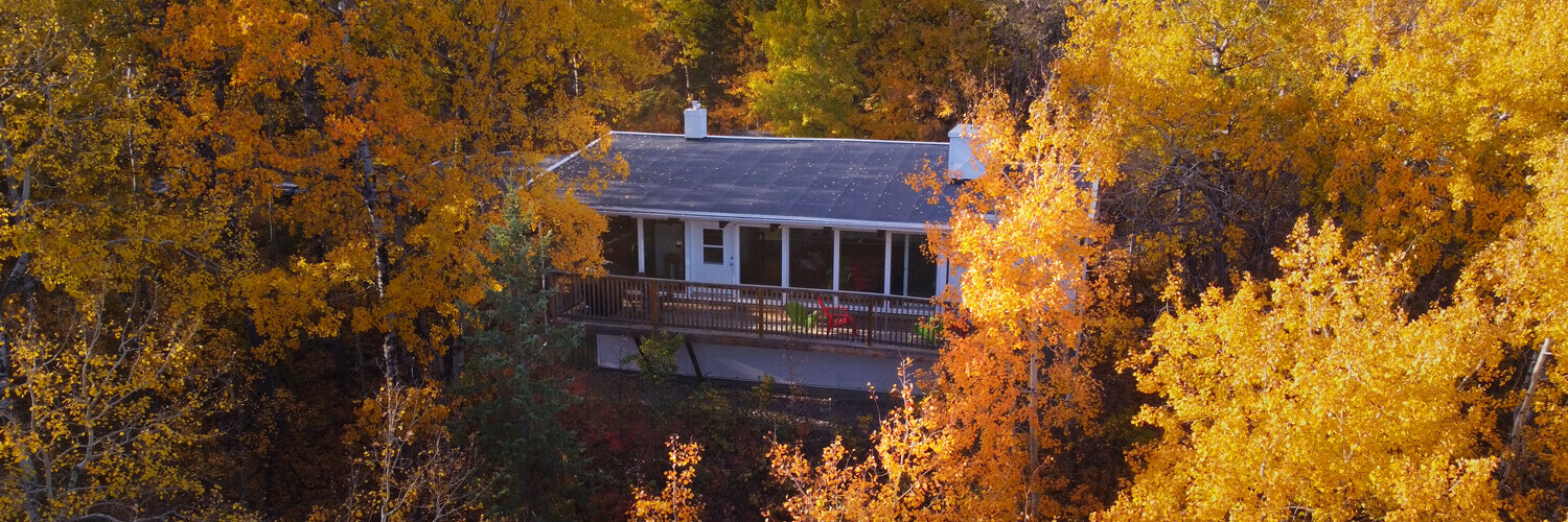 Imrie House on the banks of the North Saskatchewan River