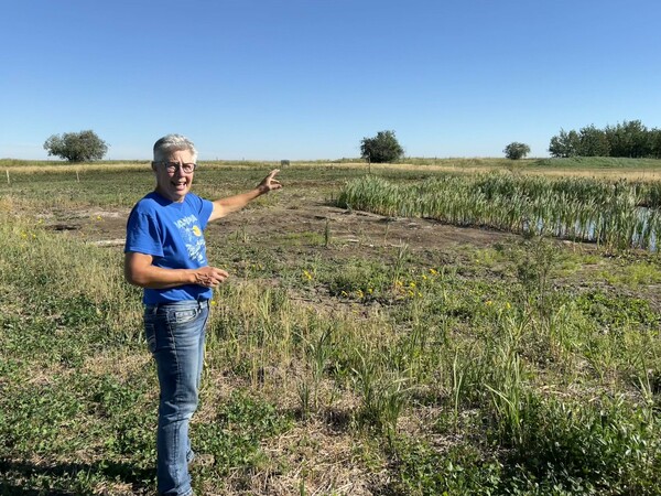 Angie Patterson on her acreage.