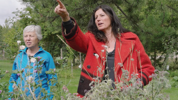 Lorraine Taylor from Lac Ste. Anne County (left) with Hayley Rothenberg, acreage owner.