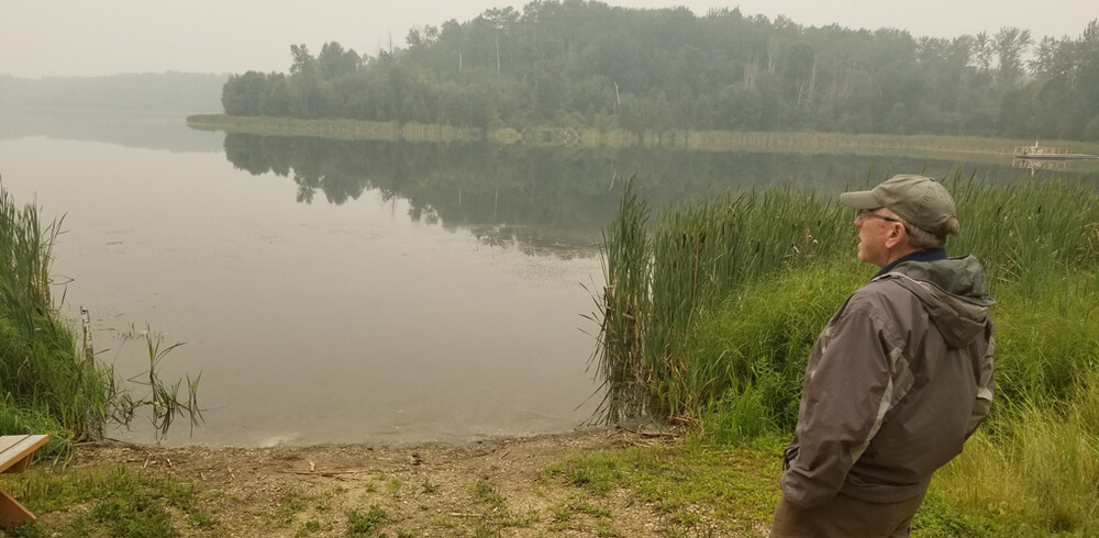 Walter Neilson looks out over Mayatan Lake. 