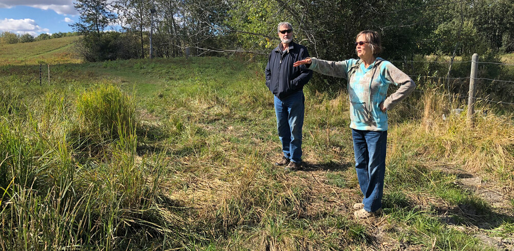 Acreage owners Patti and Claude Albert in Beaver County.